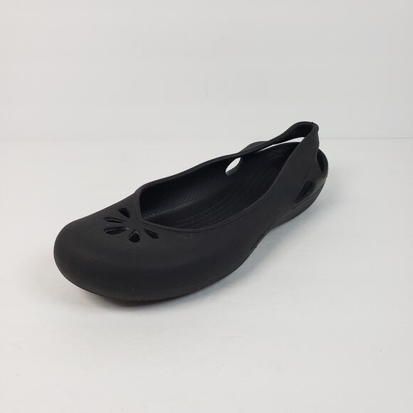 Crocs Taylor Slingback Womens Size 8 Black Slip On Comfort Ballet Flats Shoes - Picture 2 of 10